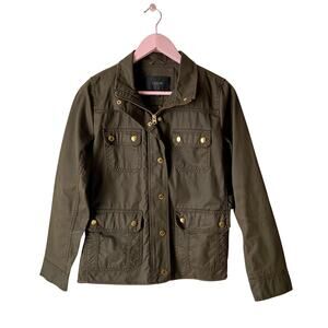 J.Crew Downtown olive cotton field jacket